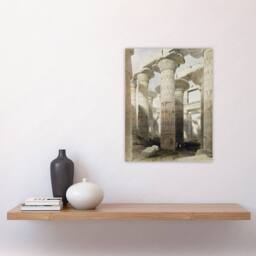 "Artery8 Karnak Temple Great Hypostyle Hall Roberts Wall Art Print Poster in Beige - Size: W18"" x H24""" - thumbnail 4