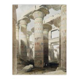 "Artery8 Karnak Temple Great Hypostyle Hall Roberts Wall Art Print Poster in Beige - Size: W18"" x H24""" - thumbnail 1
