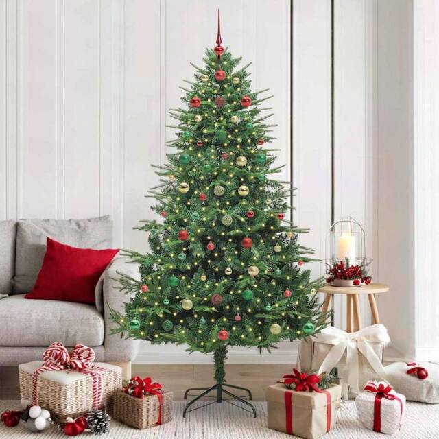 Berkfield Home Artificial Pre-lit Christmas Tree with Ball Set Green 180 cm - image 1