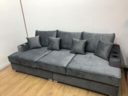 HOB Furniture Charles Cinema Sofa - 10ftx6ft in Black
