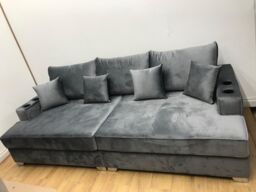 HOB Furniture Charles Cinema Sofa - 10ftx6ft in Black - thumbnail 2