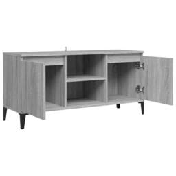 Berkfield Home TV Cabinet with Metal Legs Grey Sonoma 103.5x35x50 cm - thumbnail 5
