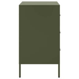 Berkfield Home Bedside Cabinets 2 pcs Olive Green 36x39x68 cm Steel - Size: 36 x 39 x 68 cm - thumbnail 7