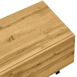 BTM Colorblock TV Cabinet, Retro Wood Grain & U-Shaped Legs in Natural - thumbnail 9