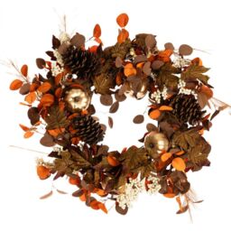 Scottish Everlastings Ltd 45cm Premium Wreath Brown / Gold - thumbnail 3