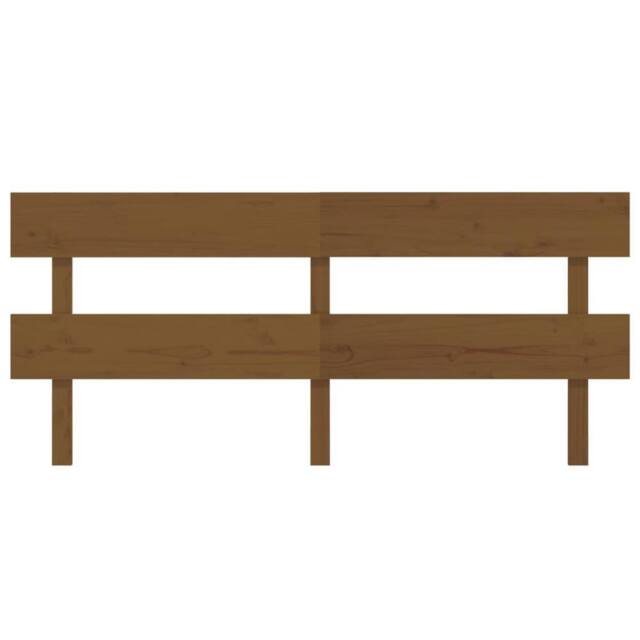 Berkfield Home Beautiful Bed Headboard Honey Brown 204x3x81 cm Solid Wood Pine - Size: 204 x 3 x 81 cm - image 1