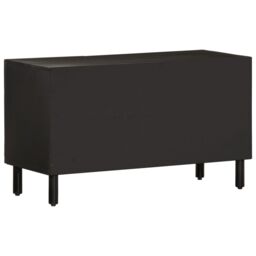 Berkfield Home TV Cabinet Black 80x31x46 cm Solid Wood Mango - Size: 80 x 31 x 46 cm - thumbnail 5