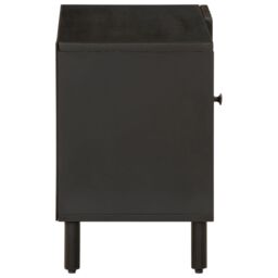 Berkfield Home TV Cabinet Black 80x31x46 cm Solid Wood Mango - Size: 80 x 31 x 46 cm - thumbnail 4