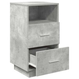 Berkfield Home Bedside Cabinets 2 pcs with 2 Drawers Concrete Grey 36x36x68 cm - Size: 36 x 36 x 68 cm - thumbnail 5