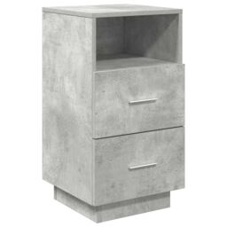 Berkfield Home Bedside Cabinets 2 pcs with 2 Drawers Concrete Grey 36x36x68 cm - Size: 36 x 36 x 68 cm - thumbnail 6