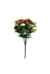 KDMD Pembroke Red White Ranunculus Mixed Bush x18 Stems - thumbnail 1