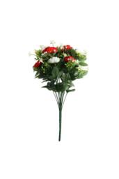 KDMD Pembroke Red White Ranunculus Mixed Bush x18 Stems - thumbnail 2
