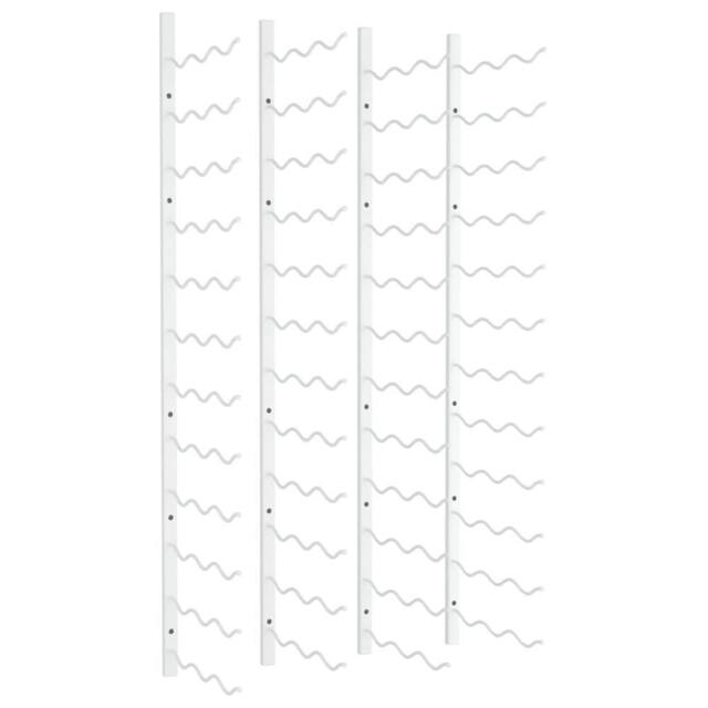 Berkfield Home Wall Mounted Wine Rack for 36 Bottles 2 pcs White Iron - image 1