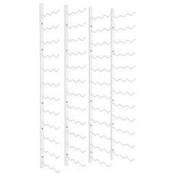 Berkfield Home Wall Mounted Wine Rack for 36 Bottles 2 pcs White Iron - thumbnail 1