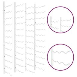 Berkfield Home Wall Mounted Wine Rack for 36 Bottles 2 pcs White Iron - thumbnail 6