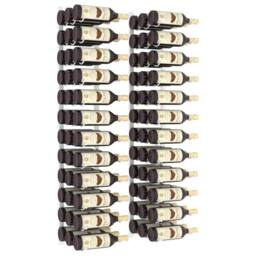 Berkfield Home Wall Mounted Wine Rack for 36 Bottles 2 pcs White Iron - thumbnail 3