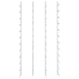 Berkfield Home Wall Mounted Wine Rack for 36 Bottles 2 pcs White Iron - thumbnail 4