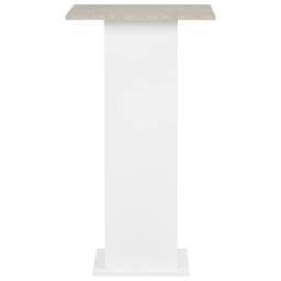 Berkfield Home Bar Table White & Concrete 60x60x110 cm - Size: 60 x 60 x 110 cm - thumbnail 3