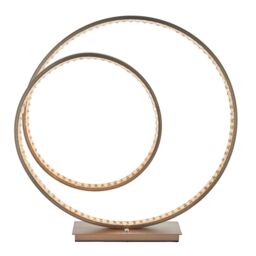 Loops Table Lamp Matt Nickel Plate & Clear Crystal 23W LED module Bulb Included in Metallics - thumbnail 1