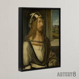 "Artery8 Self Portrait Young Artist Albrecht Durer Framed Canvas Wall Art Print - Size: W18"" x H24""" - thumbnail 2