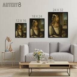 "Artery8 Self Portrait Young Artist Albrecht Durer Framed Canvas Wall Art Print - Size: W18"" x H24""" - thumbnail 4