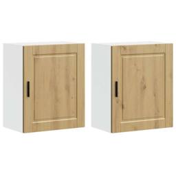 Berkfield Home Kitchen Wall Cabinets 2 pcs¬†Porto Artisan Oak Engineered Wood in Brown - thumbnail 1