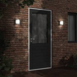 Berkfield Home Outdoor Wall Lights 2pcs Silver Stainless Steel - thumbnail 1