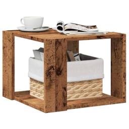 Berkfield Home Durable Coffee Table Old Wood 40x40x30 cm Engineered Wood in Brown - Size: 40 x 40 x 30 cm - thumbnail 2