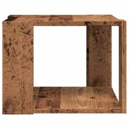 Berkfield Home Durable Coffee Table Old Wood 40x40x30 cm Engineered Wood in Brown - Size: 40 x 40 x 30 cm - thumbnail 5