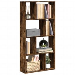 Berkfield Home Bookcase Smoked Oak 60x20x120 cm Engineered Wood in Brown - Size: 60 x 20 x 120 cm - thumbnail 1