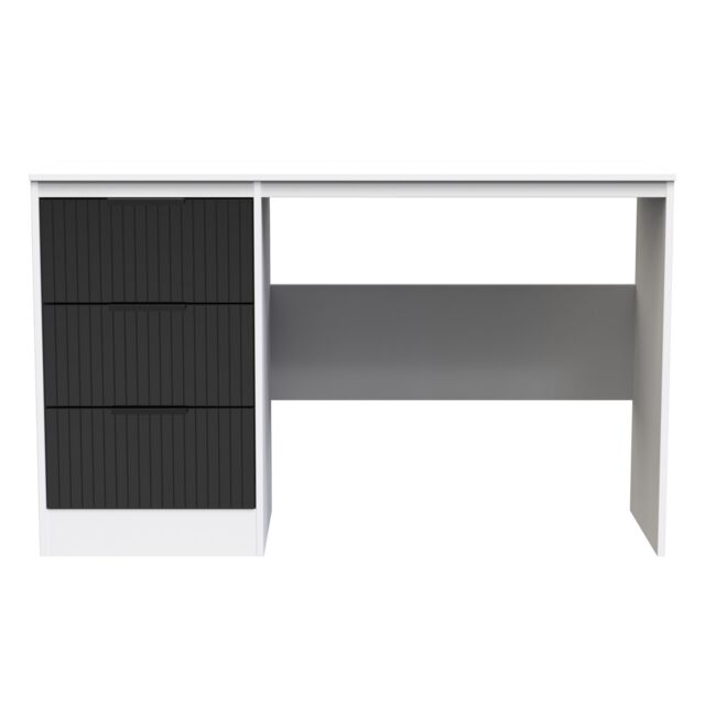 Ready Assembled 2 U Denver 3 Drawer Desk (Ready Assembled) in Black - image 1