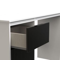 Ready Assembled 2 U Denver 3 Drawer Desk (Ready Assembled) in Black - thumbnail 5