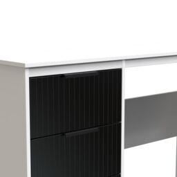 Ready Assembled 2 U Denver 3 Drawer Desk (Ready Assembled) in Black - thumbnail 4
