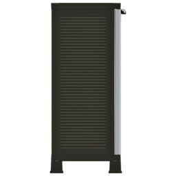 Berkfield Home Plastic Cabinet 68x39x92 cm in Grey - Size: 68 x 39 x 92 cm - thumbnail 4