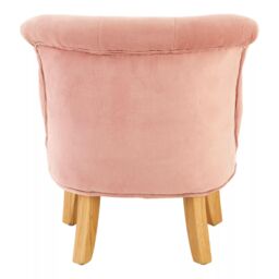 Orsina Kids Chair, Comfortable Seating Indoor Chair, Easy to Clean Bedroom Chair, Adjustable Velvet Chair in Pink - thumbnail 4