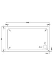 Balterley Contemporary Rectangular Shower Tray, 1600x900mm in Grey - thumbnail 5