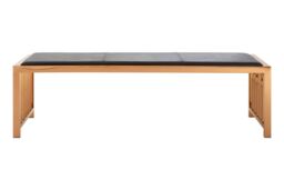 Orsina Contemporary Design Rose Gold Bench, Sleek Garden Bench For Outdoor, Leather Upholstered Dining Bench