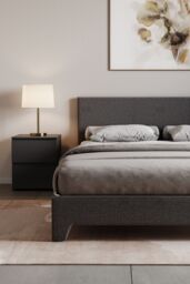 Home Discount Vida Designs Victoria Double Bed Frame Velvet Fabric UKFR Storage in Dark Grey - thumbnail 8