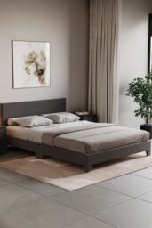 Home Discount Vida Designs Victoria Double Bed Frame Velvet Fabric UKFR Storage in Dark Grey - thumbnail 1