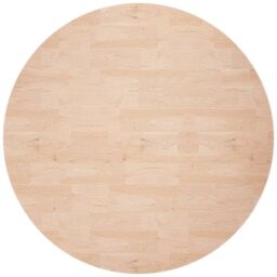 Berkfield Home Round Table Top √ò60x4 cm Untreated Solid Wood Oak in Brown - Size: 60x4 cm - thumbnail 2