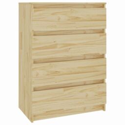 Berkfield Home Side Cabinet 60x36x84 cm Solid Pinewood in Brown - Size: 60 x 36 x 84 cm - thumbnail 2