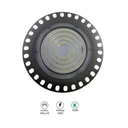 ENER-J 200W UFO Highbay 4000K 24000 Lumens with 2 years Warranty Neutral Whit in Black - thumbnail 5