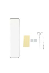 Living and Home Black Rounded Rectangular Metal Frame Door/Wall Mount Mirror for Hallway, Bedroom & Bathroom, 28cm W x 118cm H - thumbnail 4