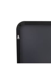Living and Home Black Rounded Rectangular Metal Frame Door/Wall Mount Mirror for Hallway, Bedroom & Bathroom, 28cm W x 118cm H - thumbnail 7