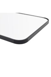 Living and Home Black Rounded Rectangular Metal Frame Door/Wall Mount Mirror for Hallway, Bedroom & Bathroom, 28cm W x 118cm H - thumbnail 6