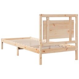 Berkfield Home Extra Long Bed Frame without Mattress¬†100x220 cm Solid Wood in Brown - Size: 100x220 cm - thumbnail 6