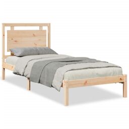 Berkfield Home Extra Long Bed Frame without Mattress¬†100x220 cm Solid Wood in Brown - Size: 100x220 cm - thumbnail 2