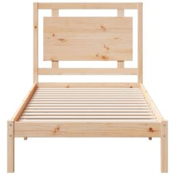 Berkfield Home Extra Long Bed Frame without Mattress¬†100x220 cm Solid Wood in Brown - Size: 100x220 cm - thumbnail 4