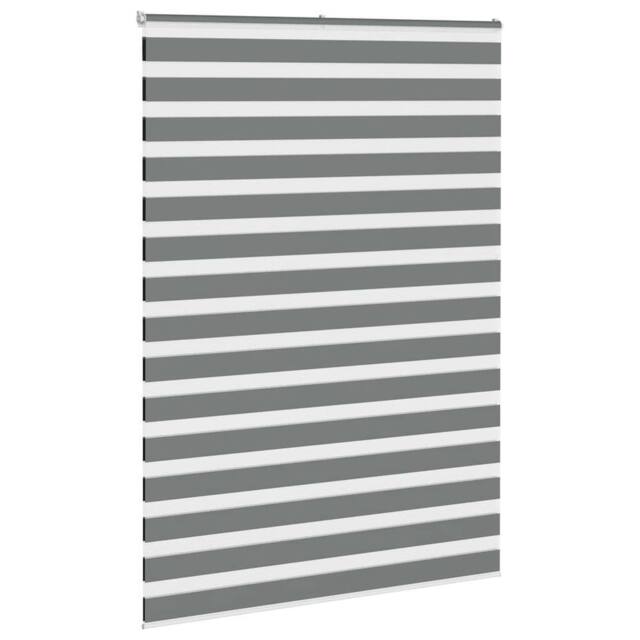 Berkfield Home Elegant Zebra Blind Dark Grey 155x200 cm Fabric Width 150.9 cm Po - image 1