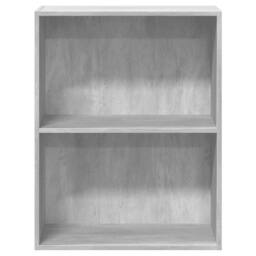 Berkfield Home 2-Tier Book Cabinet Concrete Grey 60x30x76.5 cm Engineered Wood - thumbnail 5